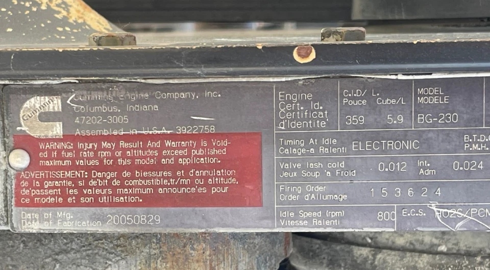 Cummins BG-230 Series 12v 5.9L Engine - Image 7